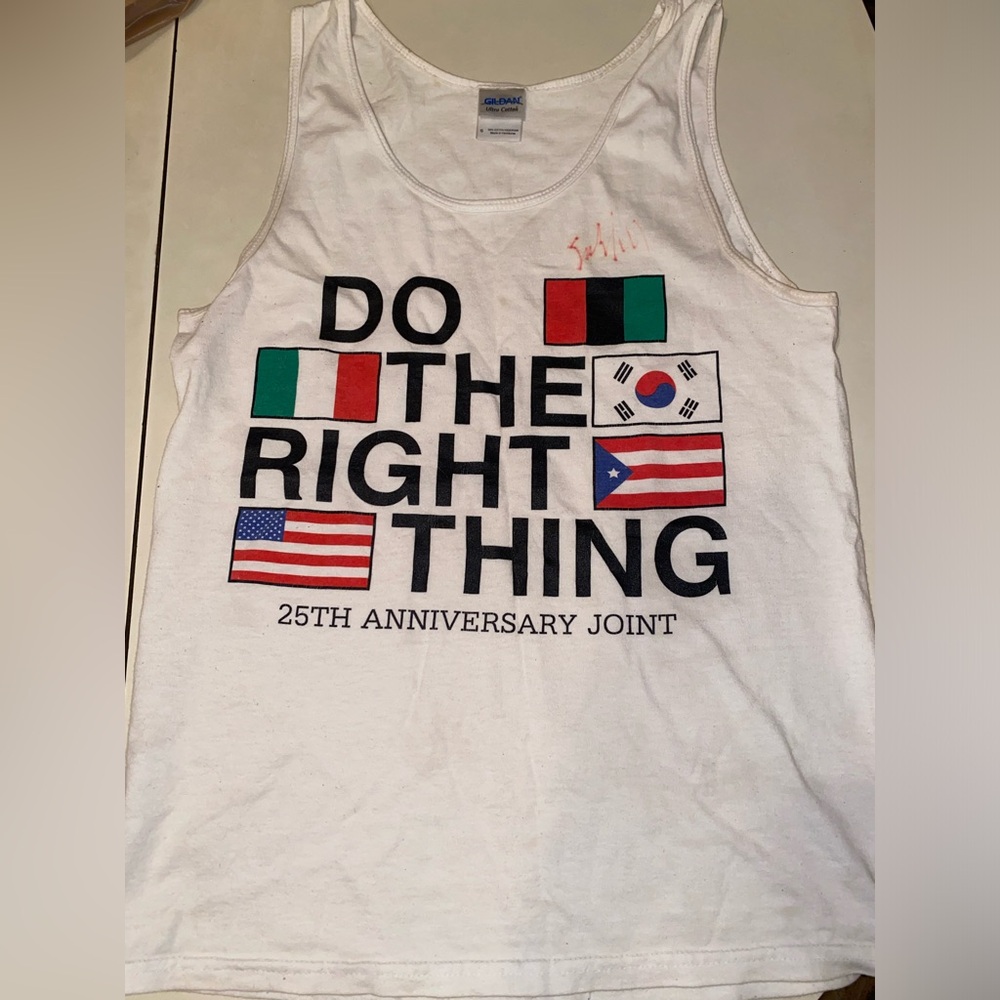 Do the Right Thing autographed by Spike Lee Size Small Tank Top Collectible